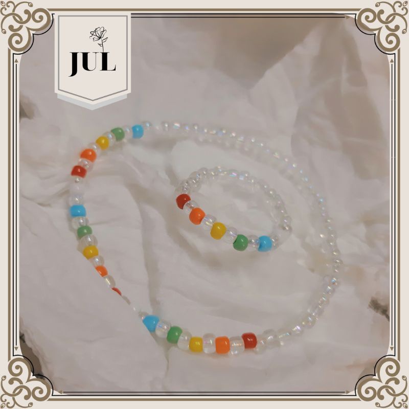 Vòng tay cầu vòng đơn giản, đáng yêu cheap moment với Jennie