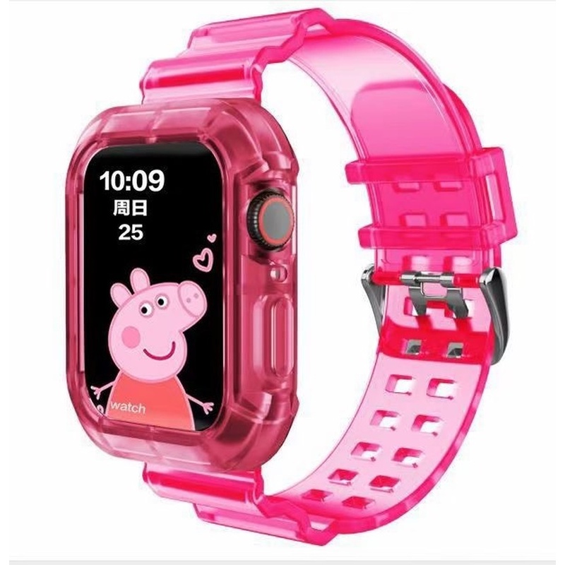 Silicone Dây Đeo Đồng Hồ Trong Suốt Silicon 45mm 41mm 40mm 44mm 38mm 42MM Series 7 6 se 5 4 3 2 Accesorios