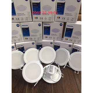 [CHÍNH HÃNG] Đèn Led âm trần 7W Philips DN027B G2 LED6 D90-D100. Ánh sáng: trắng, vàng, trung tính. Bảo hành 2 năm