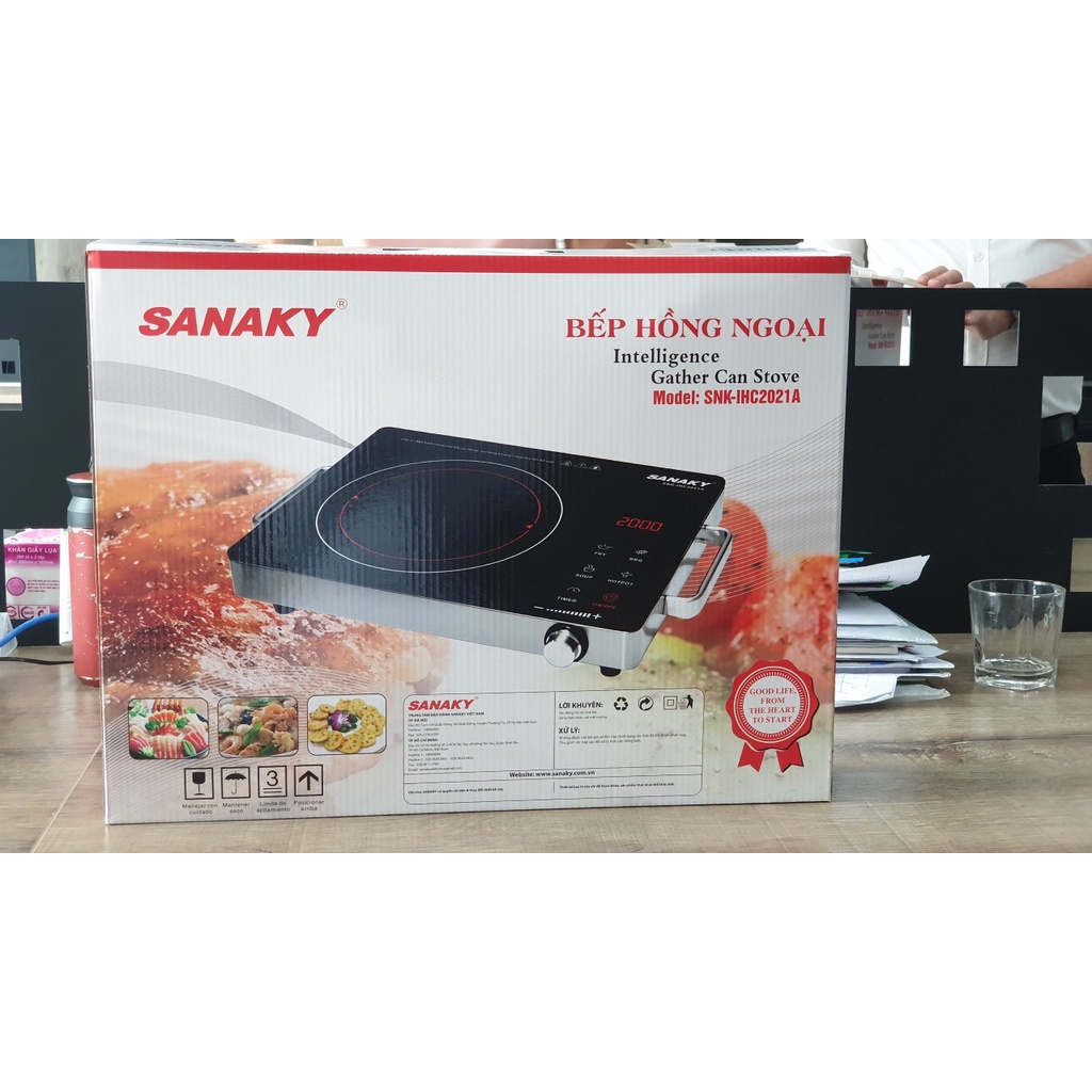 [] Bếp Hồng Ngoại Sanaky SNK-2101HG Tặng Kèm 1 Vỉ Nướng + 1 Nồi Lẩu