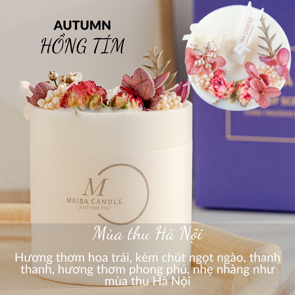 Nến thơm phòng cao cấp 4 mùa SWEET HOME làm từ sáp nguyên chất không khói hương thơm tự nhiên giúp decor phòng