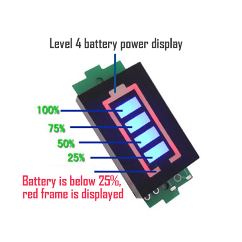 Bộ pin Lithium Li-ion 12V 3S 18650 Li-po Chỉ báo dung lượng pin Đồng hồ đo mức năng lượng Bộ kiểm tra mức năng lượng Bảng hiển thị