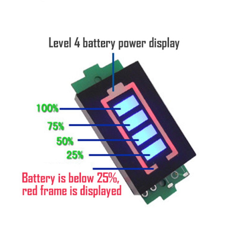 Bộ pin Lithium Li-ion 12V 3S 18650 Li-po Chỉ báo dung lượng pin Đồng hồ đo mức năng lượng Bộ kiểm tra mức năng lượng Bảng hiển thị