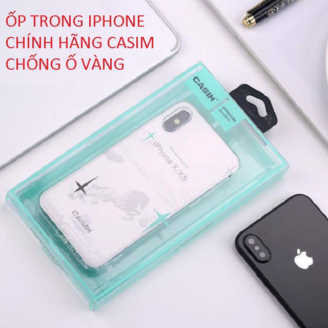 Ốp lưng trong Iphone - Ốp chính hãng Casim dẻo trong suốt từ Iphone 6 đến 12 Pro Max, không lo vàng ố khi dùng lâu