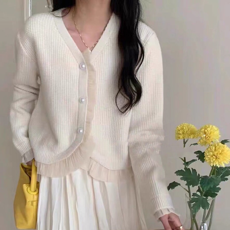 Áo Khoác Cardigan Dệt Kim Dáng Ngắn Phong Cách Hàn Quốc  tao bao