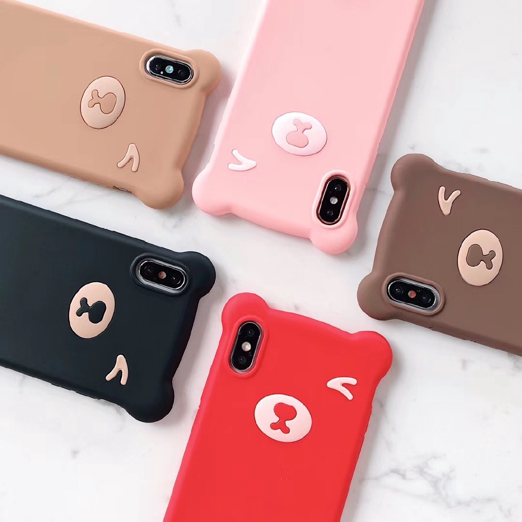 Ốp Lưng Silicone Hình Gấu Đáng Yêu Cho Iphone 8 | BigBuy360 - bigbuy360.vn