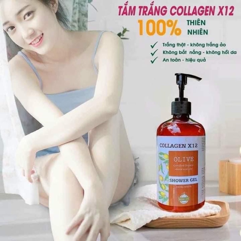 Sữa Tắm Colagien X12 Thải  Độc Trắng Da Dưỡng Ẩm Body 300ml