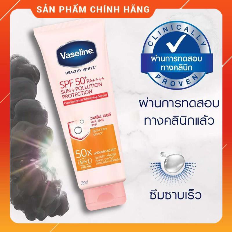 DƯỠNG THỂ trắng da Vaseline 50x SPF 50+ Thái Lan