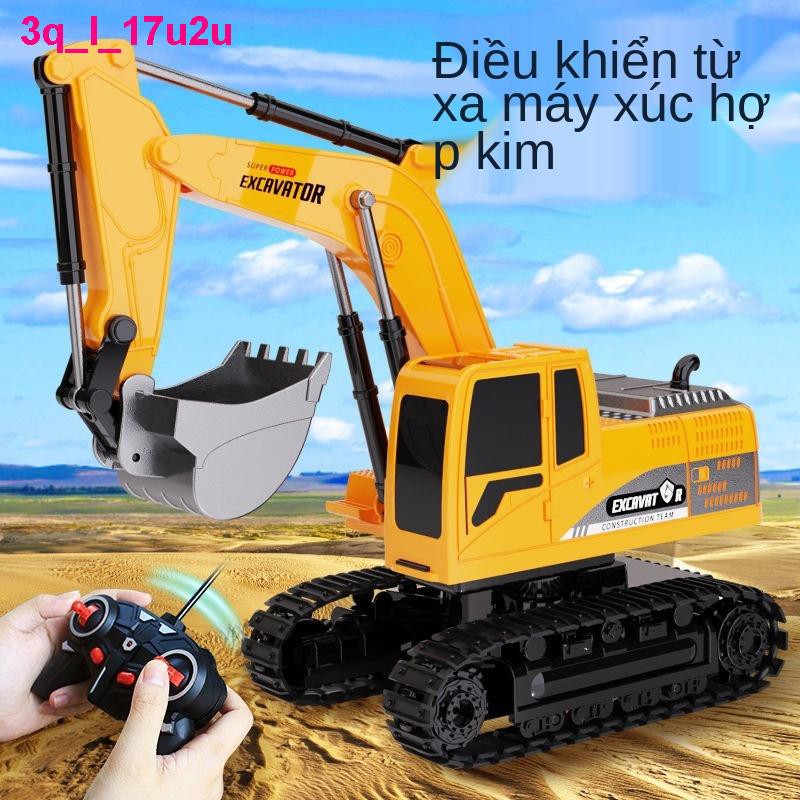 xe điều khiển từ xahợp kim đồ chơi điều khiển từ xa ô tô cậu bé máy xúc điện kỹ thuật xe mô hình dành cho trẻ em h