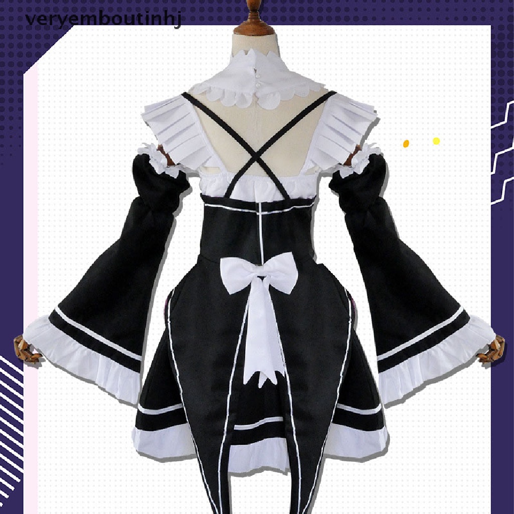 Animer Cosplay Costume Ram/Rem Sets Superior Quality Anime Convention Maid Dress .