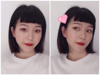 Tóc giả💕❤️Freeship-mái ngố tóc thật-ảnh thật