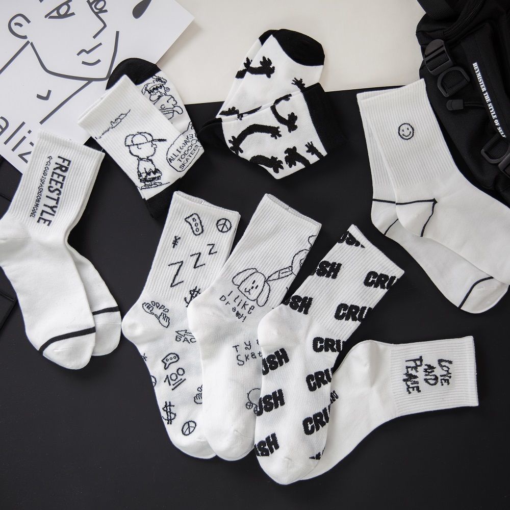 Vớ Cotton Cổ Cao Thời Trang Dành Cho Nam Và Nữ | BigBuy360 - bigbuy360.vn