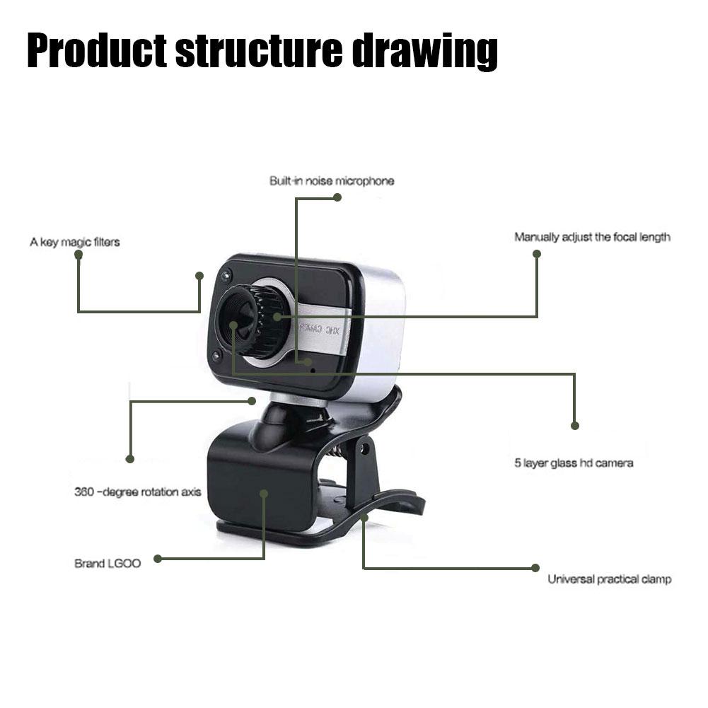 TZ USB 2.0 50.0M HD Webcam Camera Web Cam với MIC cho Máy tính Máy tính để bàn Máy tính xách tay Máy tính xách tay | BigBuy360 - bigbuy360.vn