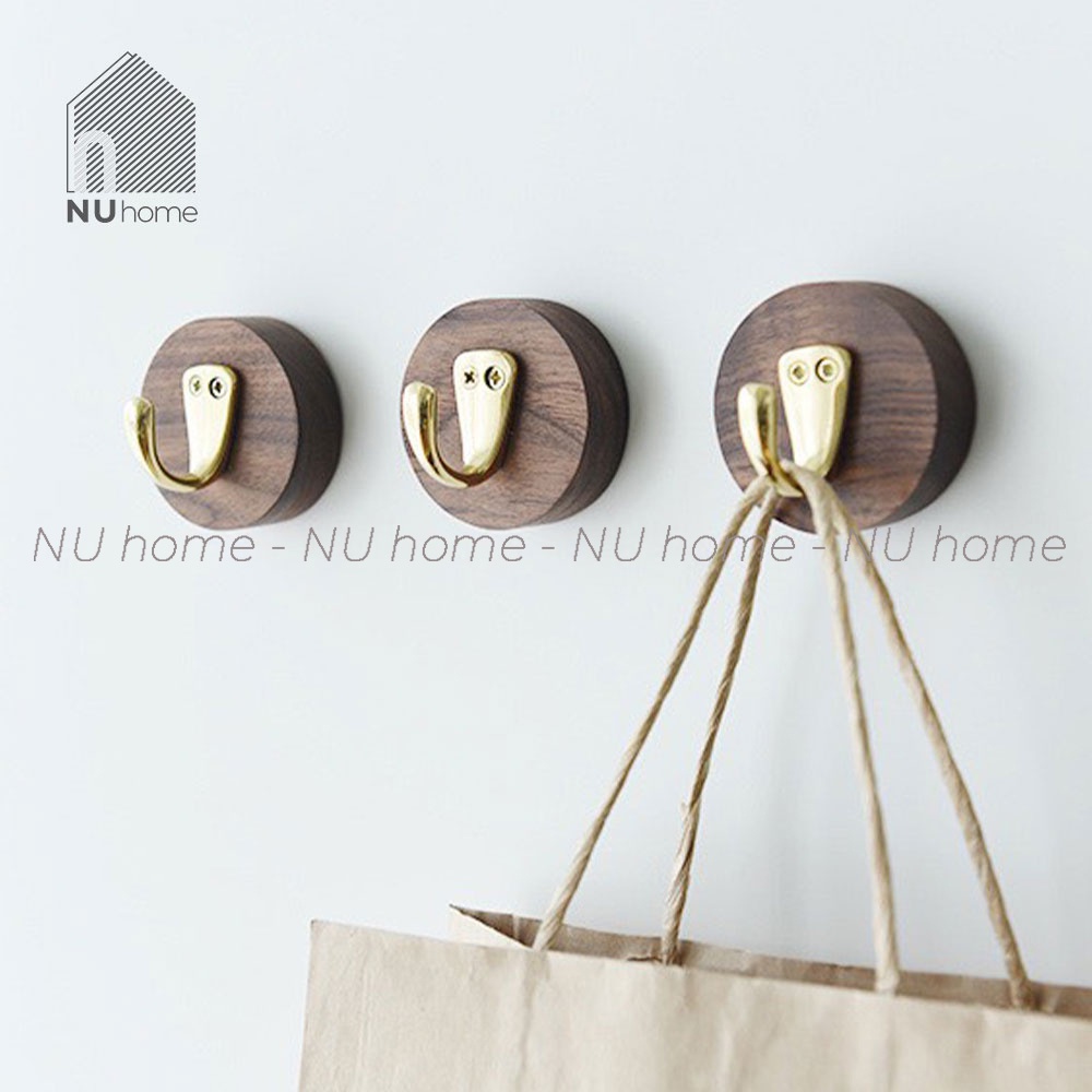 Móc gỗ treo đồ hình tròn - Rino | nuhome.vn | móc gỗ cao cấp gắn tường được thiết kế mộc mạc và sang trọng