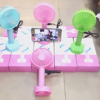 🎡🎡🎡 Quạt tích điện mili giá đỡ điện thoại;