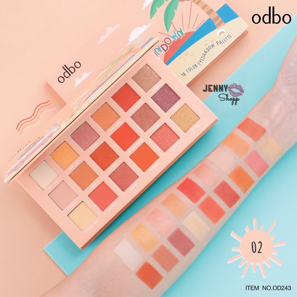 Bảng Phấn Mắt 18 Ô Odbo Sundown 18 Color Eyeshadow Palette
