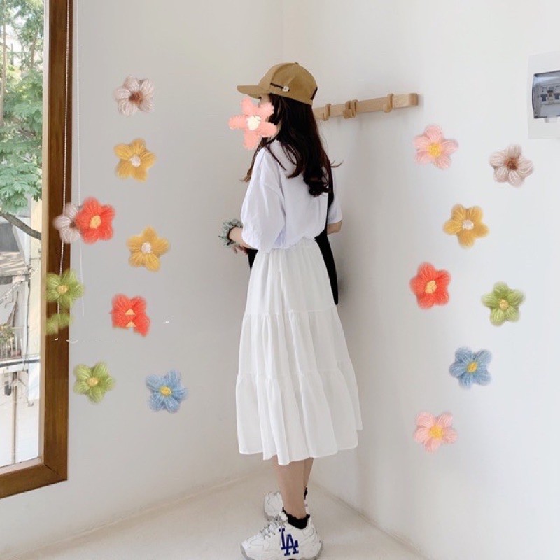 Chân váy voan Ulzzang 3 tầng (hình thật/ sẵn)