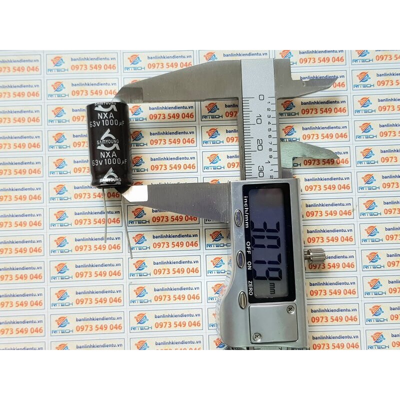 Tụ hóa 1000uF 63V Samyoung 30x16mm chính hãng