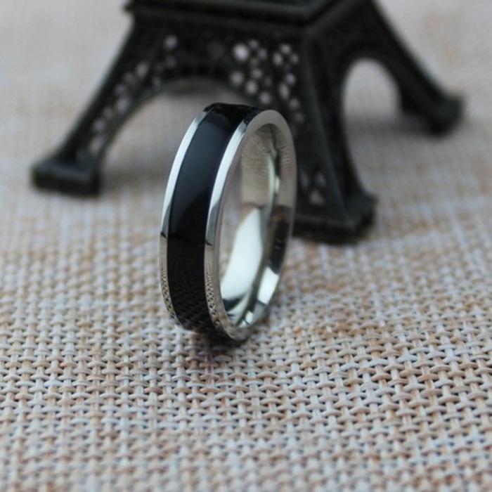Nhẫn Nam Thời Trang Astaaccessories Màu Bạc Đẹp Cao Cấp Chất Liệu Titan Không Gỉ - Nhẫn Proxy Ring