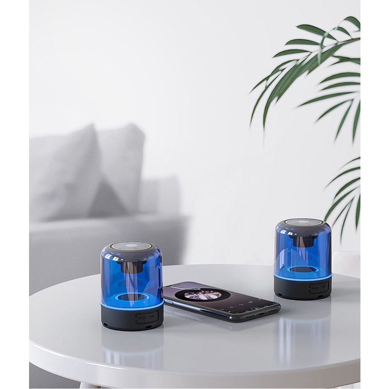 Loa Bluetooth Không Dây NOVA Z5 Bảy Màu Có Đèn Led 3D Âm Thanh Siêu Trầm Trong Suốt