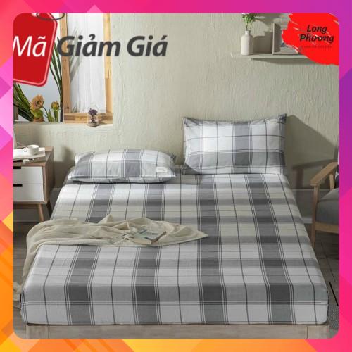Bộ ga giường và vỏ gối Cotton tc Home Bedding Kẻ sọc caro đủ size nệm 1m2, 1m4, 1m6, 1m8, 2m