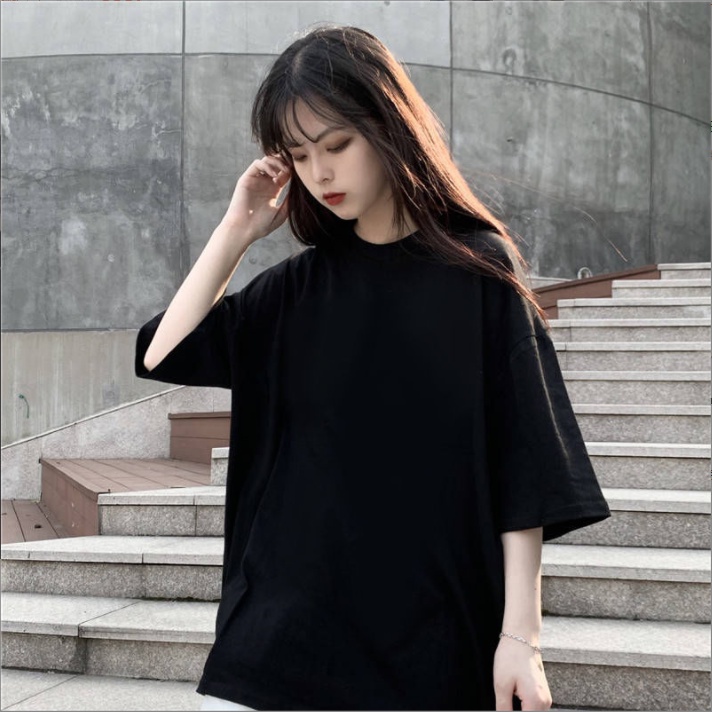 Áo phông nữ nam unisex tay lỡ thun form rộng teen cổ tròn oversize cotton mềm mịn