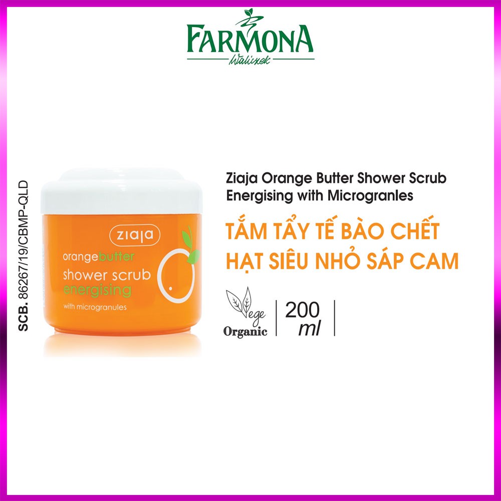 Tẩy Tế Bào Chết Hạt Siêu Nhỏ Sáp Cam Ziaja 200ml