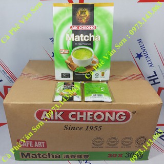 Thùng trà sữa matcha aik cheong 20 bịch 300g