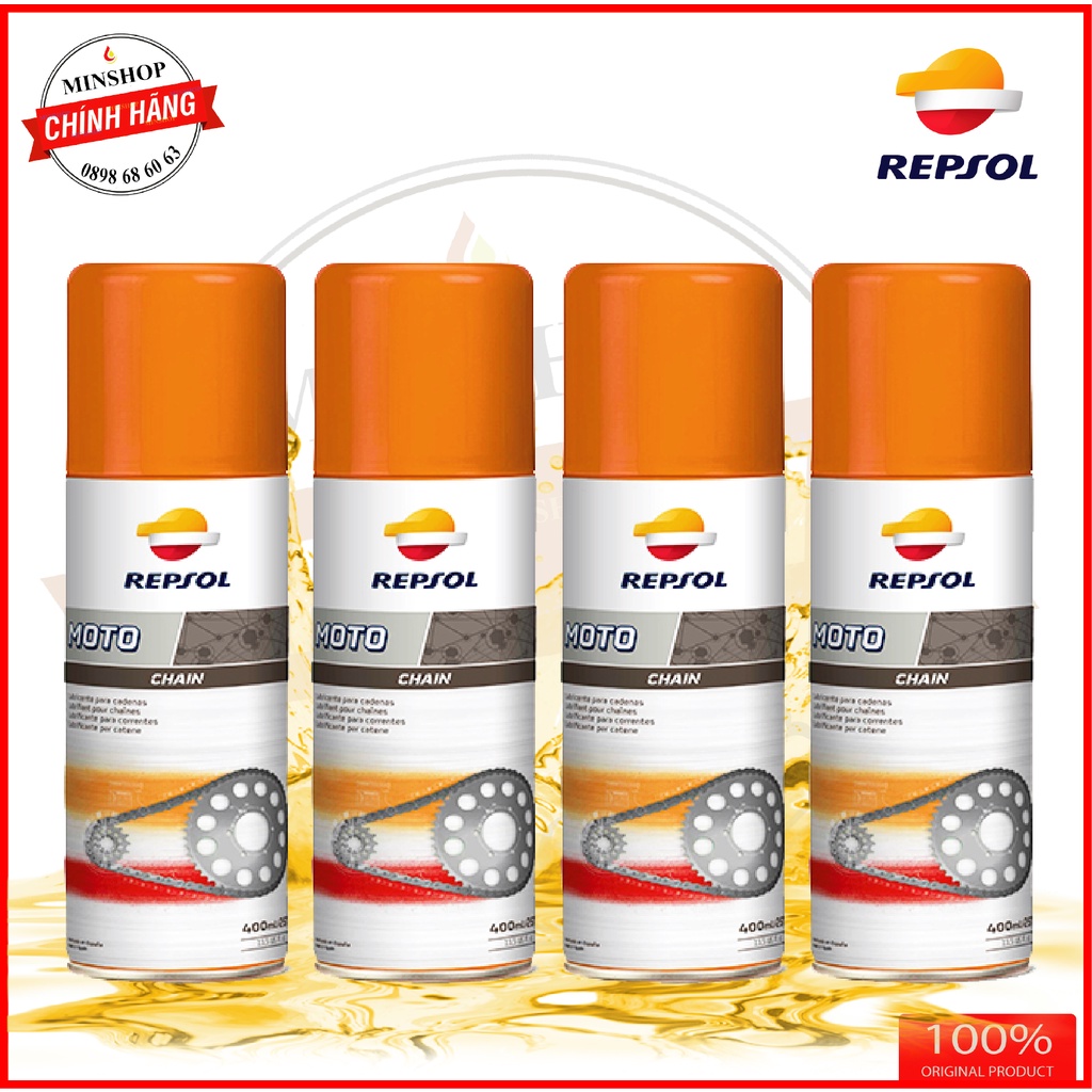 CHAI XỊT DƯỠNG SÊN REPSOL MOTO CHAIN LUBE 400ML