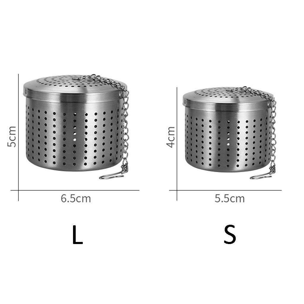 1 Xô Đựng Trà Bằng Thép Không Gỉ 304 Kèm Dây Xích Dễ Vệ Sinh|Dụng Cụ Lọc Trà Tiện Lợi Dễ Sử Dụng