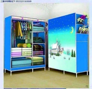 Tủ vải 2 buồng 6 ngăn 3d