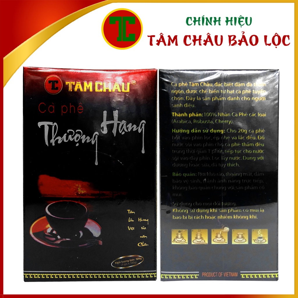 Cà Phê Pha Phin Thượng Hạng 500G Chính hiệu TÂM CHÂU BẢO LỘC