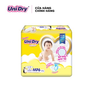 (Tặng 1 gấu bông cho bé) Tã dán Unidry gói Super Jumbo M76/L68/XL62