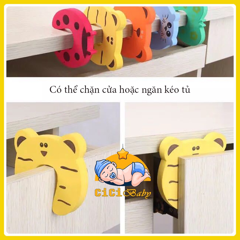 Xốp chặn cửa cho bé hình thú dễ thương chống va đập, an toàn cho bé