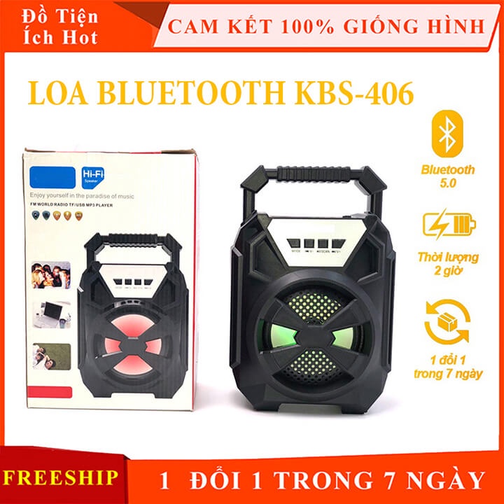 Loa Bluetooth Mini Không Dây Xách Tay Có Đèn Led Nháy Theo Nhạc, Hát Karaoke, Super Bass Nghe EDM, REMIX, Hỗ Trợ Thẻ Nhớ
