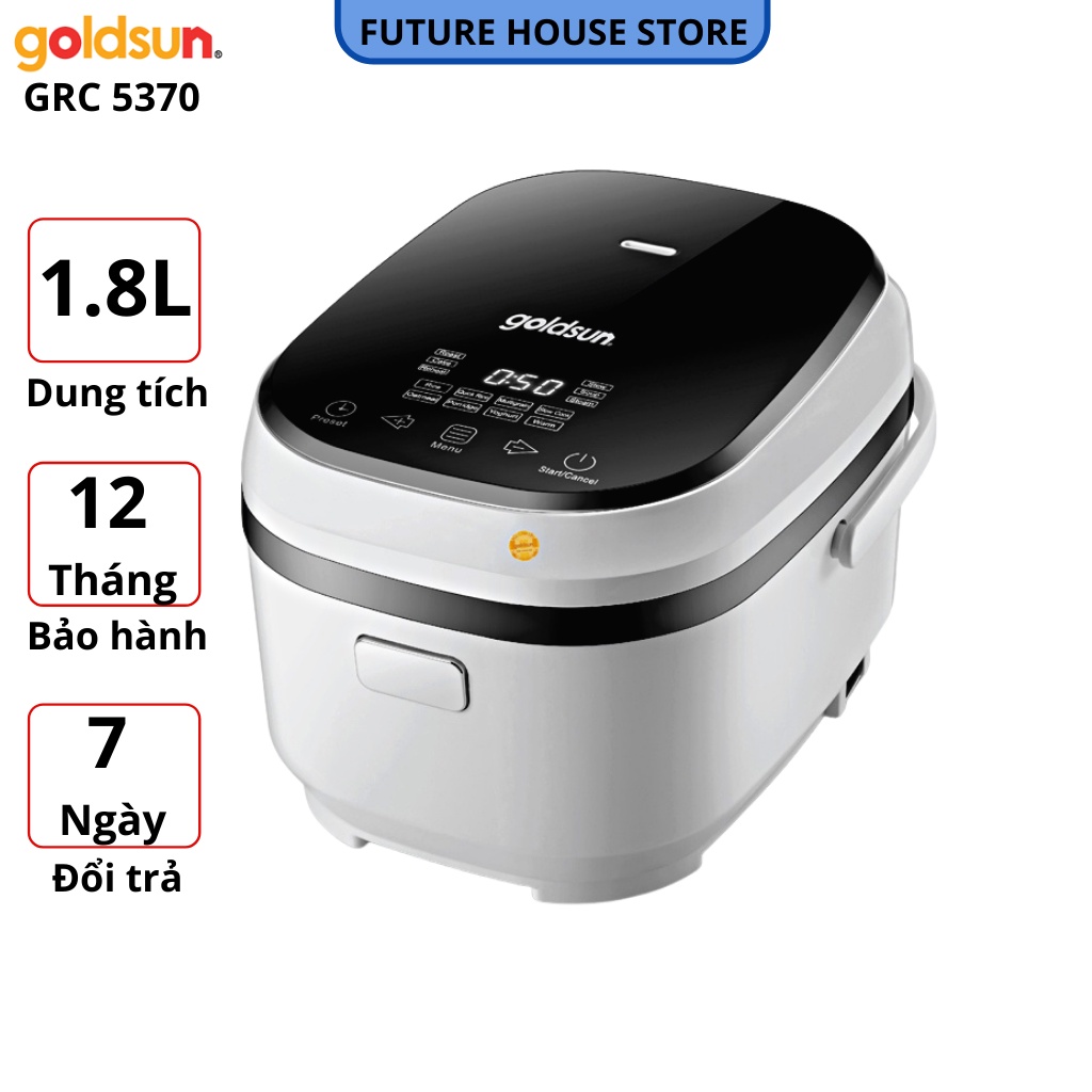 Nồi cơm điện Goldsun dung tích 1.8L, Đa chức năng nấu nướng, Bảo hành 12 tháng chính hãng