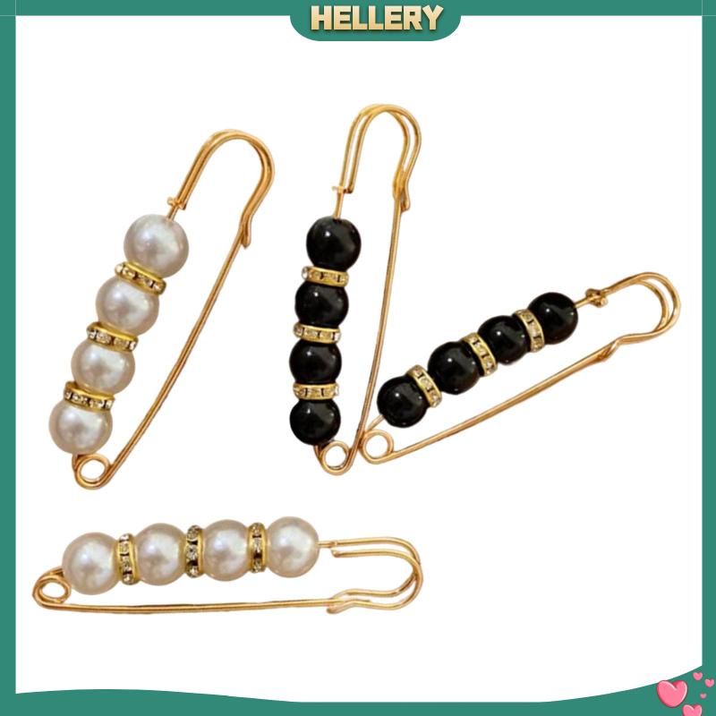 Set 4 Ghim Cài Thắt Lưng Đính Ngọc Trai Trang Trí Quần Jean / Áo Sơ Mi / Khăn Choàng DIY