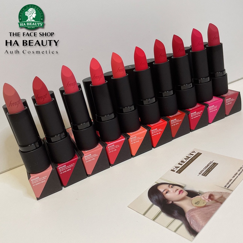 Son lì dưỡng siêu mịn có nhiều màu trẻ trung sang trọng môi quyến rũ The Face Shop fmgt Rouge True Matte 3.6g