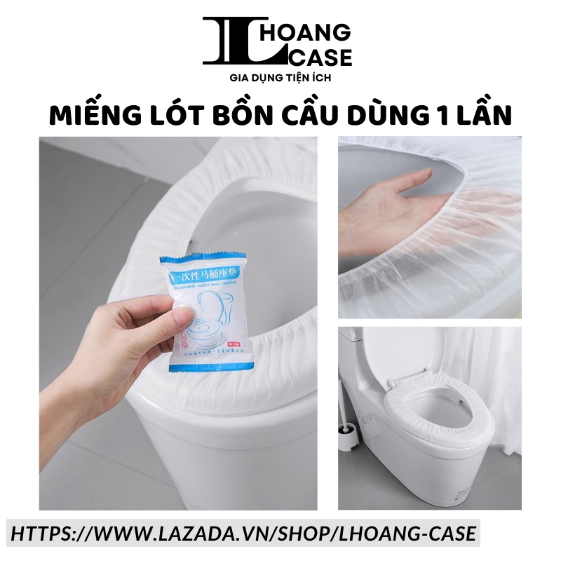 Miếng lót bồn cầu dùng 1 lần , tiện lợi đi mang đi du lịch,nơi công cộng