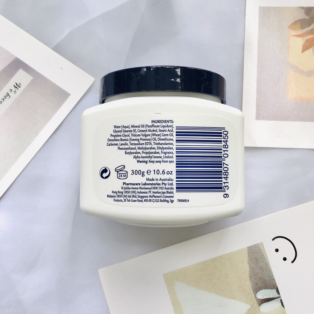 Kem dưỡng thể Vitamin E Redwin Úc, Kem dưỡng da mềm mịn Redwin Vitamin E Cream 300g
