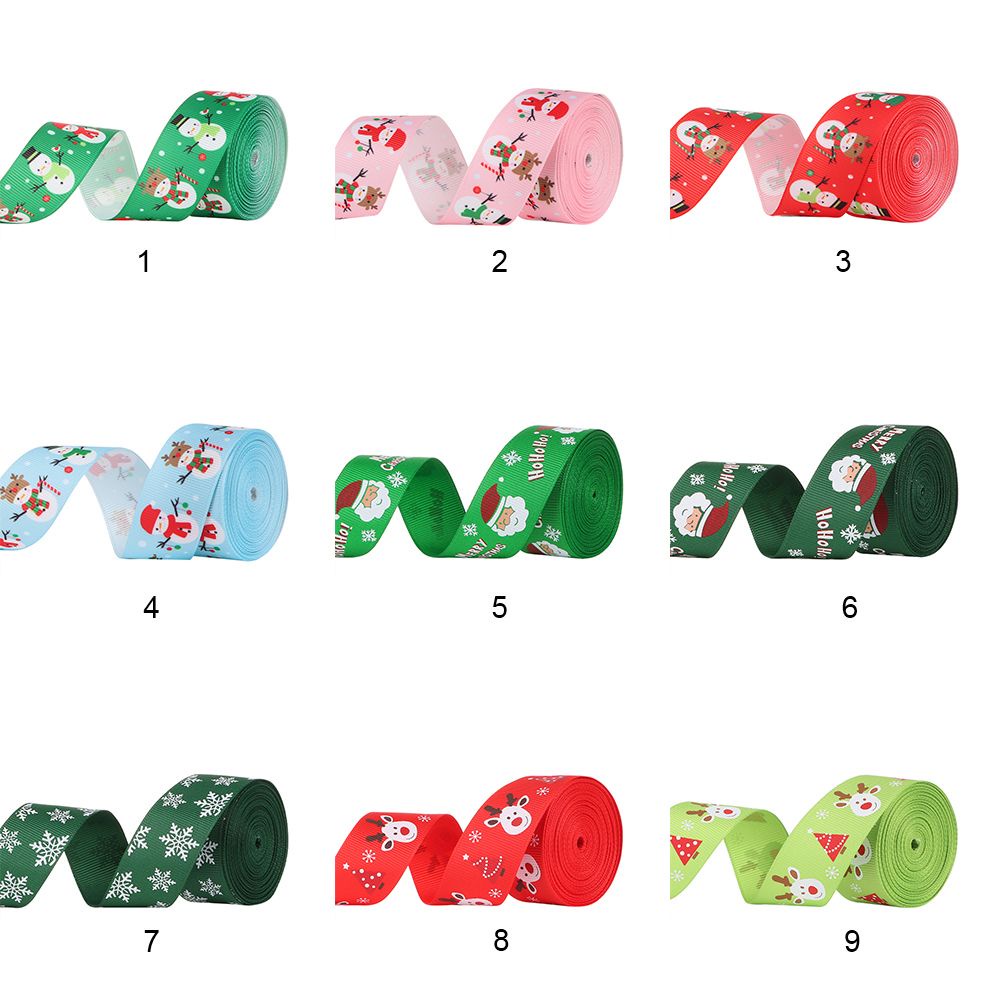 Cuộn dây ruy băng trang trí giáng sinh 5 yards 9 màu lựa chọn