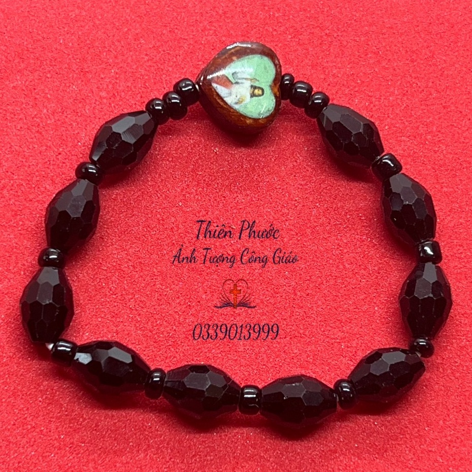 Vòng Tay Mân Côi - Chuỗi Tràng Hạt Đeo Tay Pha Lê Dài