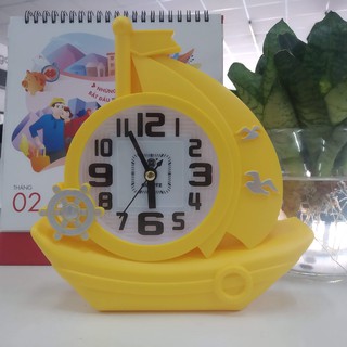 Đồng hồ để bàn - Có báo thức - hình chiếc Thuyền