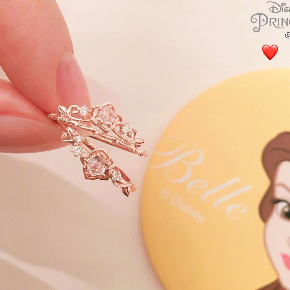 Nhẫn Disney Princess bạc S925 mạ vàng 10k kèm box quà tặng sang trọng