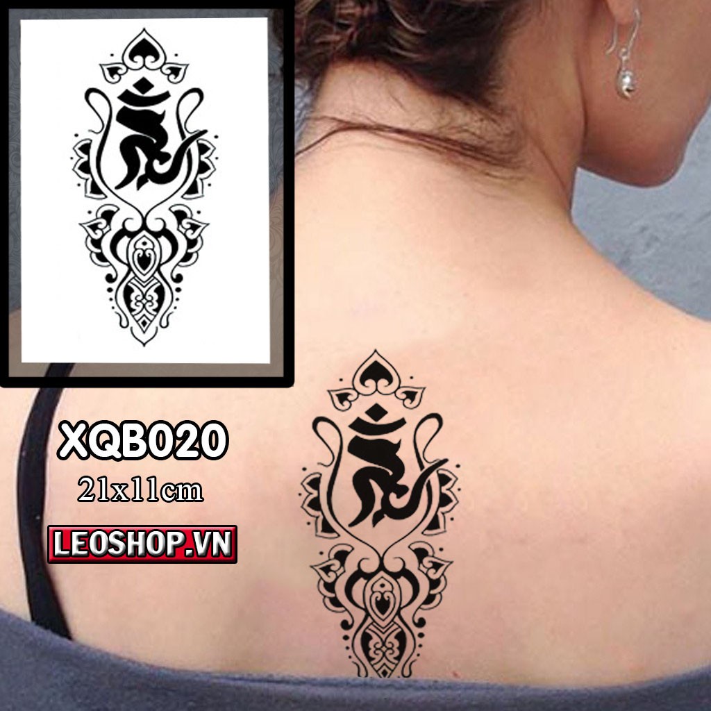 Hình Xăm Dán Chữ Họa Tiết Ấn Độ Chụp Ảnh, Đóng Phim, Dễ Dàng Tẩy Xóa - Dùng 2-5 Ngày