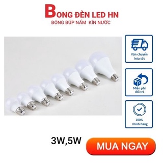 Bóng Búp Tròn Kín Nước 3W, 5W, 7W, 9W, Đèn Led Trang Trí Ngoài Trời