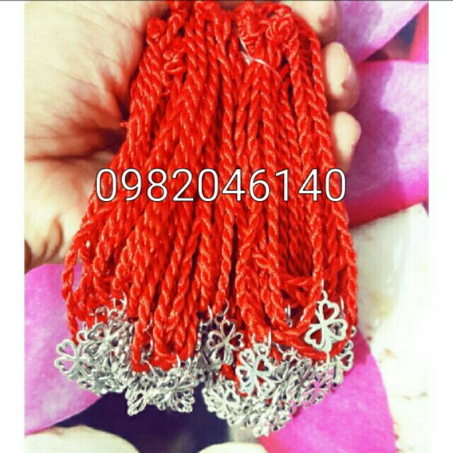 1000 vòng may mắn cỏ 4 lá rỗng ( dây 1mm vừa tay )