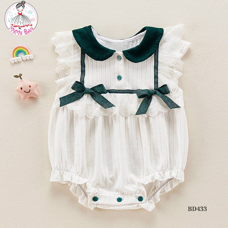 Body trắng nơ xanh lá