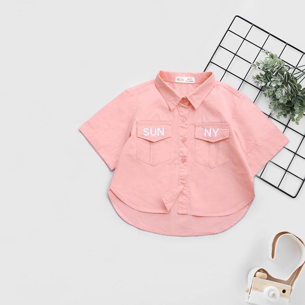 SƠ MI KATE NGẮN TAY TÚI SUNNY