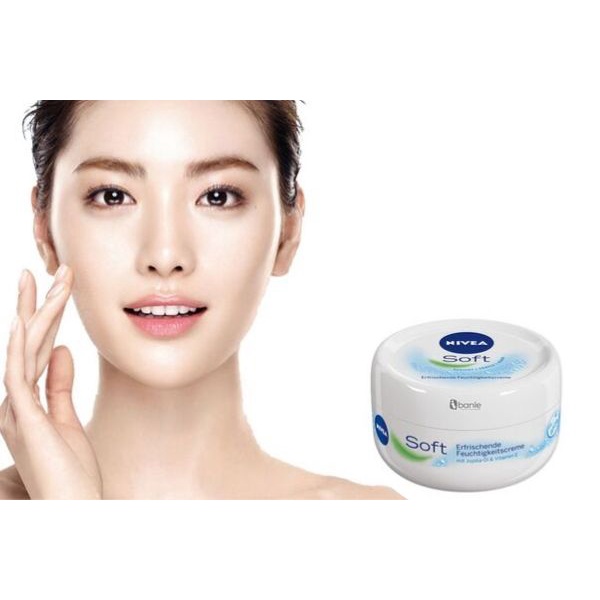 Kem dưỡng ẩm, làm mềm da, dùng cho cả mặt và body Nivea Soft Đức - Hũ 200ml